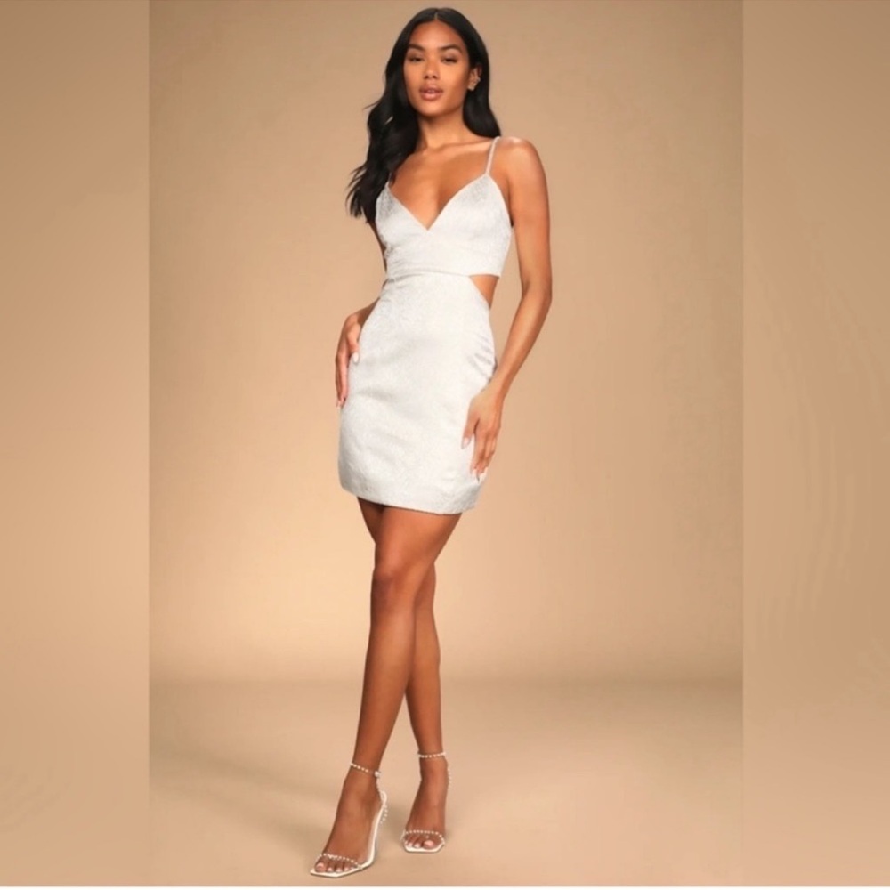 Lulus Ivory Cutout Dress - Picture 7 of 7